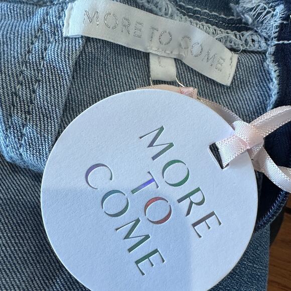 Revolve Jean Jumpsuit Flare Tie Back LARGE Jean Retro 70s More to Come $84 NEW - Picture 7 of 7